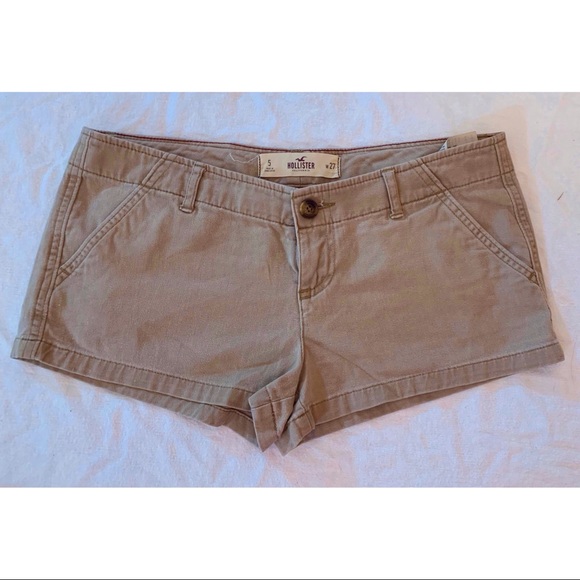 EUC Khaki / Beige HOLLISTER Short Shorts Sz 5/27 - Picture 3 of 7
